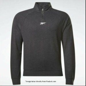 Reebok Workout Ready Quarter-Zip Sweatshirt Black, Brand New GS664 (Men's Large)
